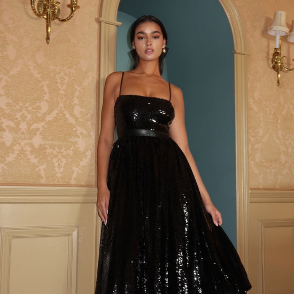 WeWoreWhat Midi Sequin Dress